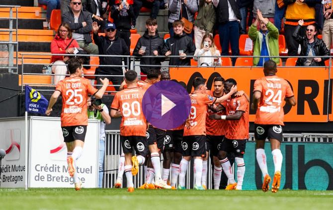 Lorient vence 2-1 en casa al Brest