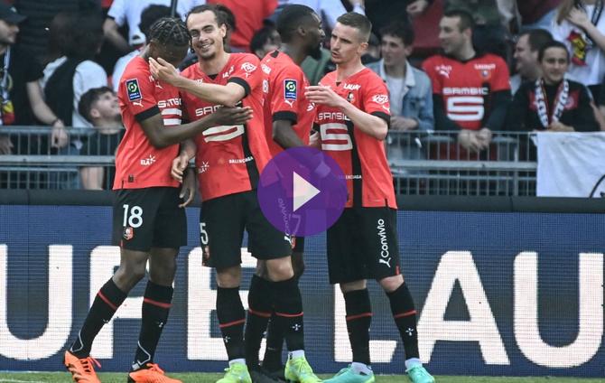 Rennes golea 4-0 en casa al descendido Troyes