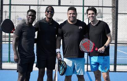 Football legends hit the padel courts