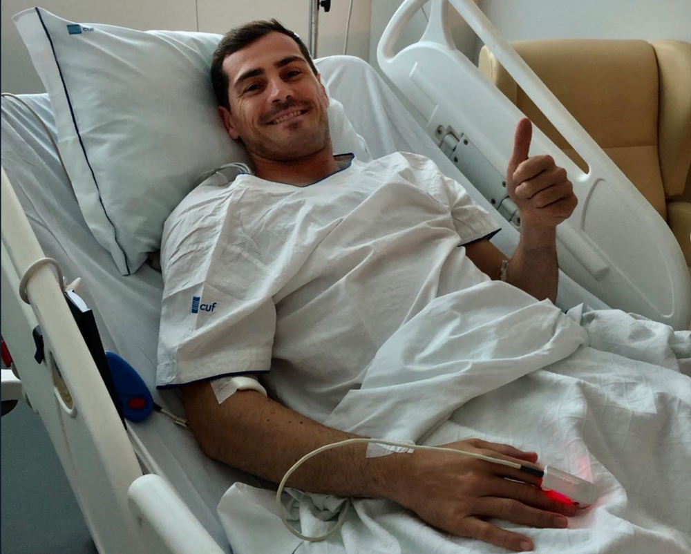 Hasil gambar untuk iker casillas Myocardial Infarction Iker Casillas Dilarikan Ke Rumah Sakit Karena Serangan Jantung, Begini Kondisi Terbarunya