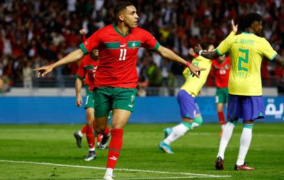 Abdelhamid Sabiri celebra un gol