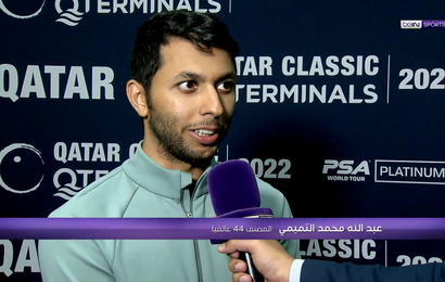 القطري عبدالله محمد التميمي يصنع المفاجأة في بطولة قطر كلاسيك للاسكواش