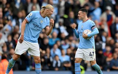 Erling Haaland and Phil Foden