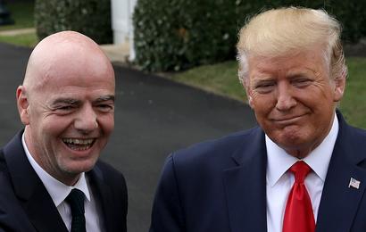 Gianni Infantino and Donald Trump - cropped