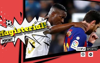 Magisterial Podcast: Vinicius Junior consoles Lionel Messi after Real Madrid beat Barcelona 2-0 at the Santiago Bernabeu in Sunday's El Clasico - beIN SPORTS USA