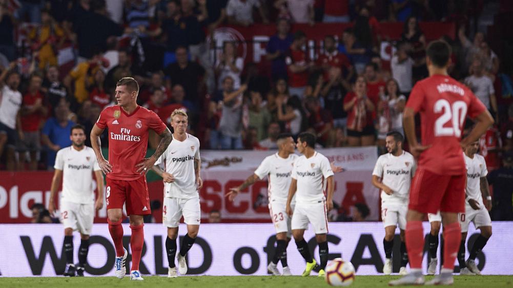 Image result for Sevilla 3 Real Madrid 0: Lopetegui suffers first LaLiga defeat as Silva stars
