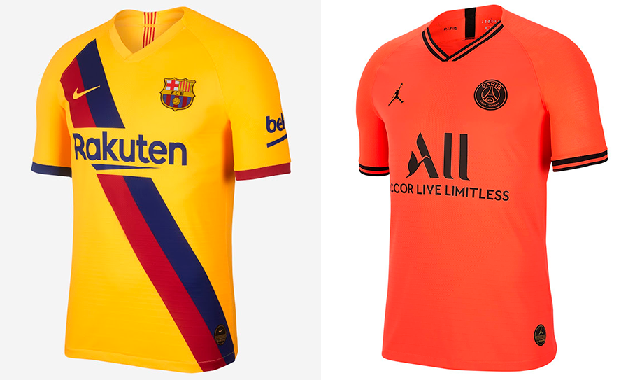 Barcelona, PSG y los segundos uniformes la temporada 2019-20