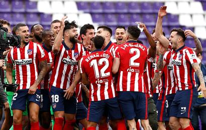 uheldigvis lige sammensnøret Atletico Madrid Capture LaLiga Title Following Win Over Real Valladolid