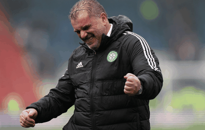 Ange Postecoglou celebrates another Celtic win