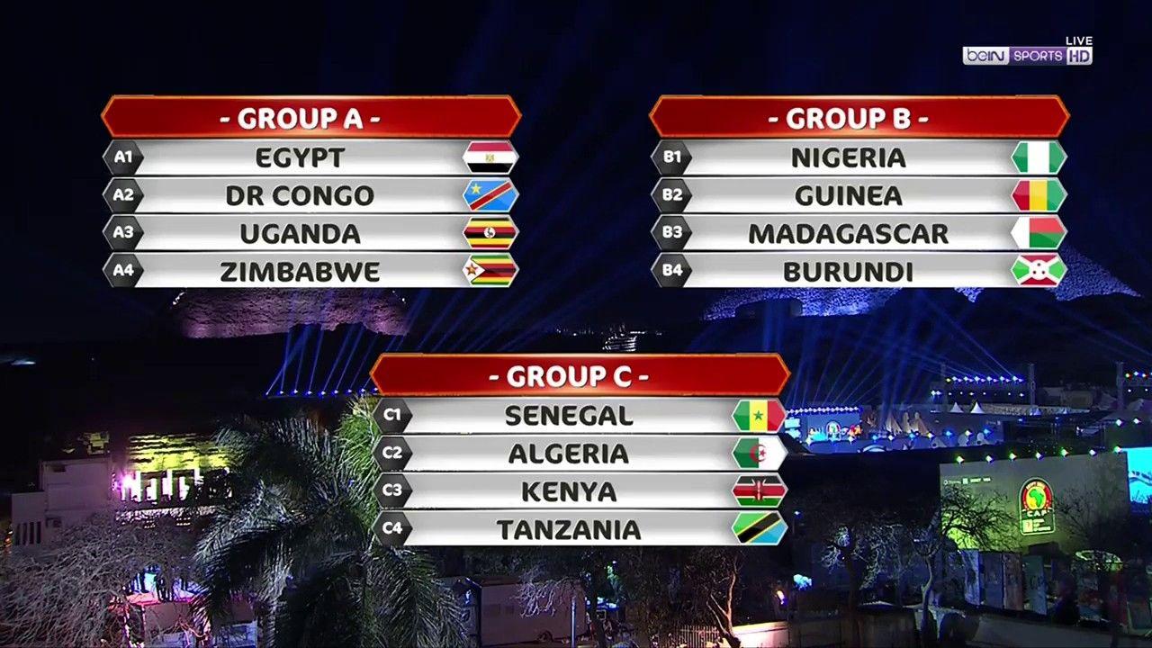 2019 AFCON Draw Results