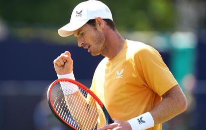 Andy Murray made a winning start to his grass-court campaign at Surbiton