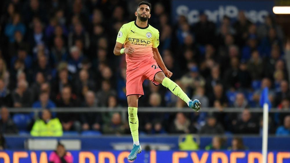 Everton 1-3 Manchester City: Mahrez stunner saves champions