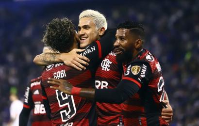 Jugadores de Flamengo celebran