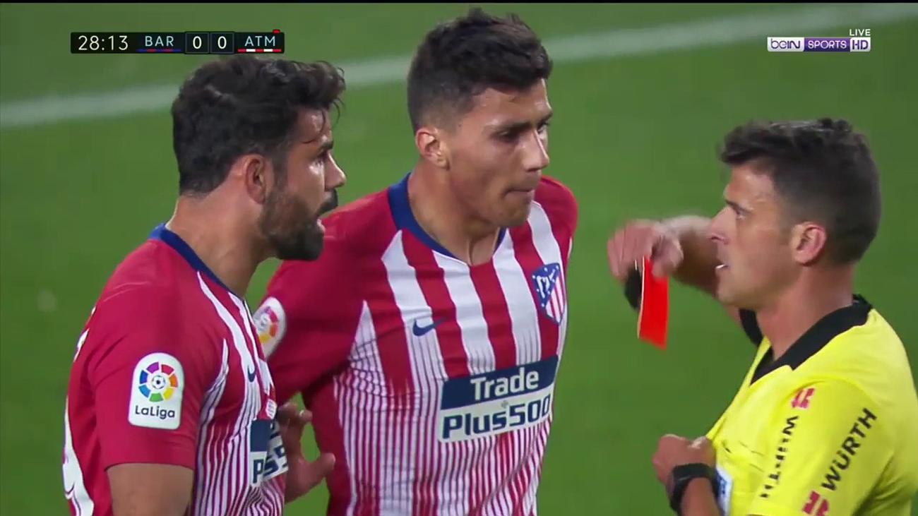 Diego Costa Red Carded Against Barcelona