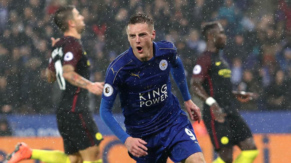 Leicester City 4 Manchester City 2 Vardy Back In Business As Champions Upset City