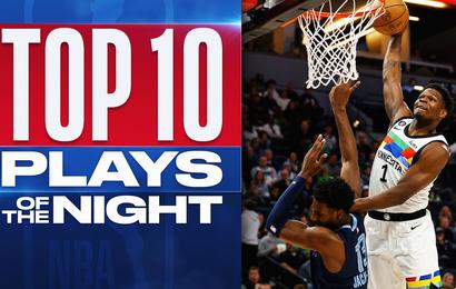NBA - Anthony Edwards en mode Superman dans le Top 10 !