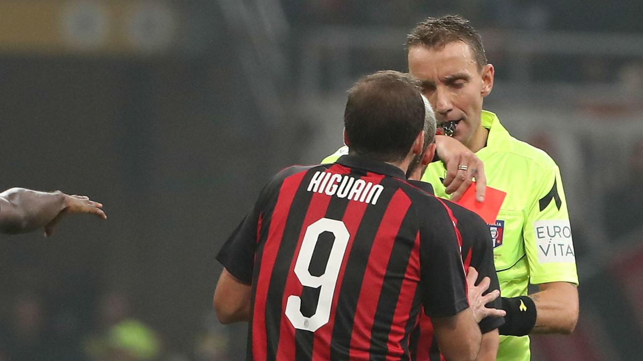 Higuain against red card rejected