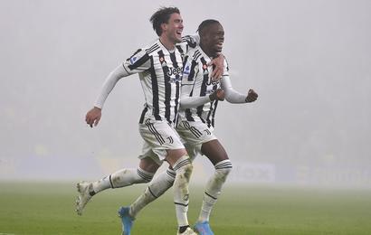 Juventus pair Denis Zakaria and Dusan Vlahovic