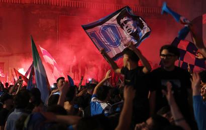 Napoli fans celebrate their first title for 33 years