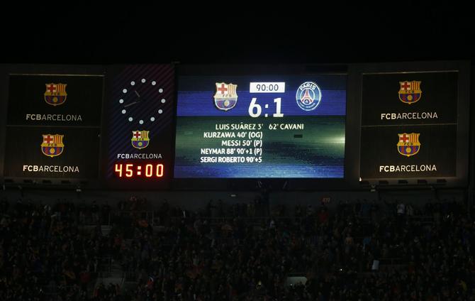 Ucl Great Games Barcelona 6 1 Paris Saint Germain