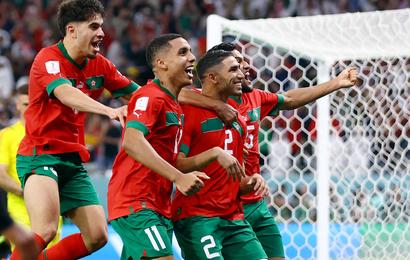 La joie des joueurs marocains après l'exploit contre l'Espagne !