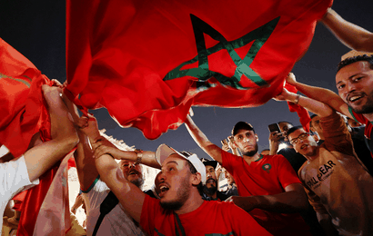 Moroccan fans at Souq Waqif