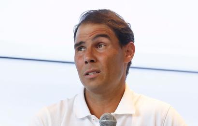 Rafael Nadal announcing his French Open withdrawal last month