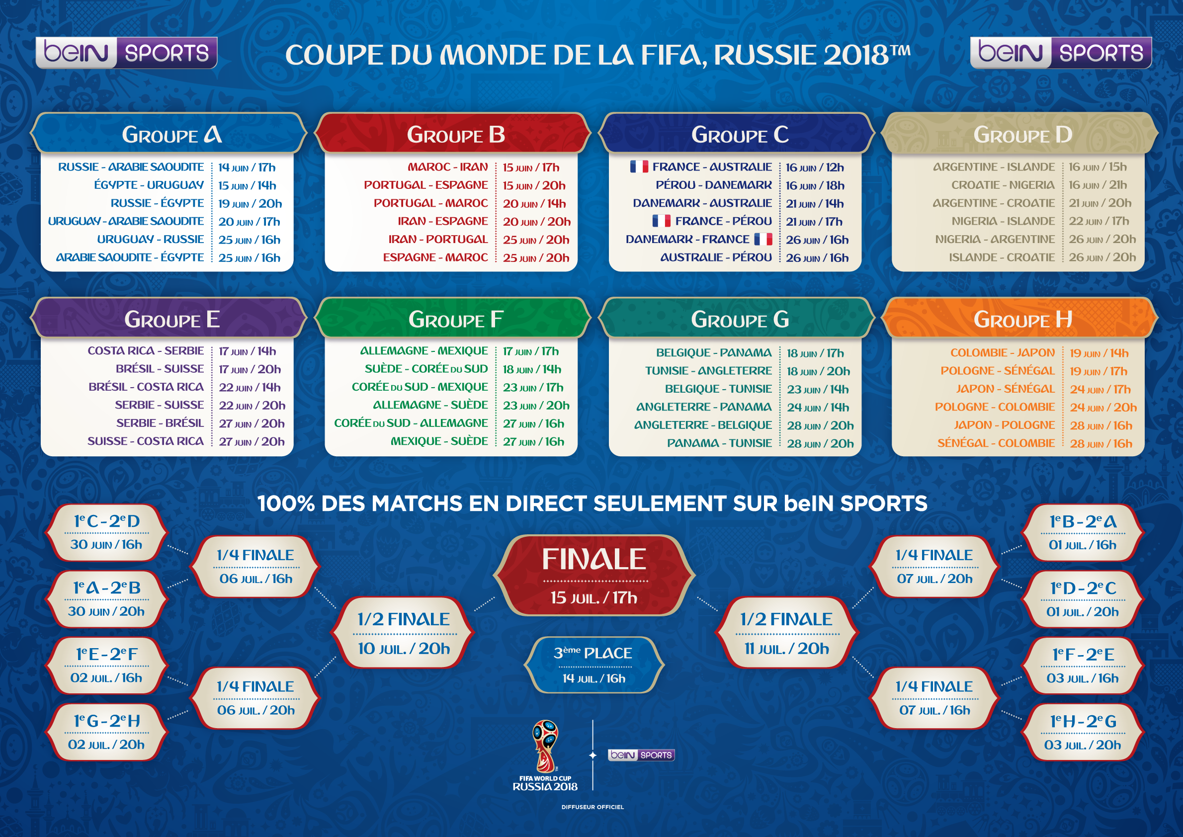 Mondial Handball 2022 Calendrier Téléchargez le Calendrier Officiel de la Coupe du Monde 2018 en PDF